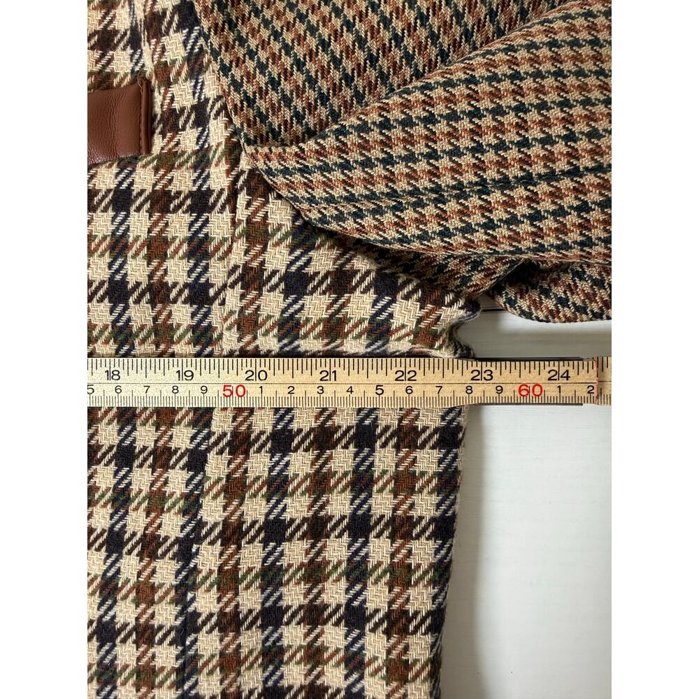 Steve Madden Carolina Oversized Blazer, Brown Plaid, NWT - Picture 8 of 14